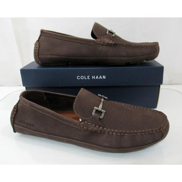 Men\'s Cole Haan Wyatt Bit Driver Slip On Loafers Dark Chocolate Nubuck Size 10.5 main image 7